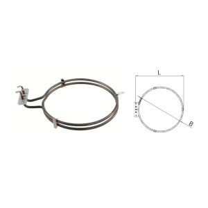 Konveksiyon Fırın Rezistansı 2 Katlı 21,5 cm. 2400 Watt 230 Volt Teknik Isısan R2007