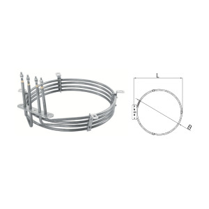 Maksan Fırın Rezistansı 25 cm. 4500 Watt 230 Volt 2 Elemanlı 4 Katlı Teknik Isısan R2084