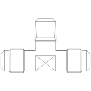 CASTEL PİRİNÇ TEE 1/4'' - 1/8'' NPT - 1/4'' ERKEK