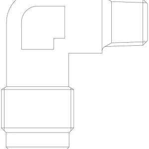 CASTEL PİRİNÇ DİRSEK 1/4''- 1/8'' NPT