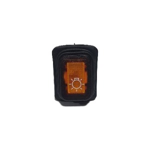 Işıklı Anahtar Siyah Kasa Körüklü ( Sarı Lamba )