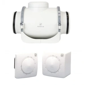 TD Evo 125 Reb-1 Hız Anahtarlı 310 m3/h Soler Palau Kademeli Yuvarlak Havalandırma Fanı