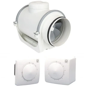 TD Evo 150 Reb-1 Hız Anahtarlı 560 m3/h Soler Palau Kademeli Yuvarlak Havalandırma Fanı