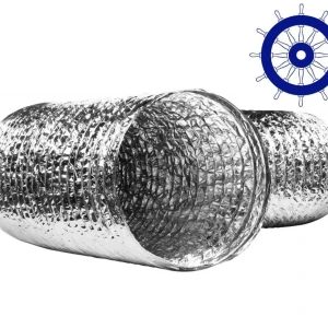 AFS Marine 160 mm İzolesiz Flexible 10 Metre Tekne Yat Denizcilik Hava Borusu ALUAFS.F AGMair Agm Havalandırma