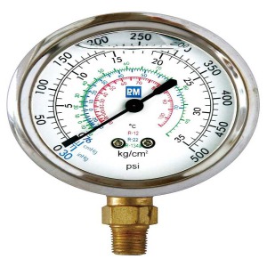 RGHBGF MANOMETRE YÜKSEK BASINÇ R22/R134A/R404A GLİSERİNLİ ALTTAN ÇIKIŞLI 1/8