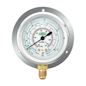 Refco Gliserinli Manometre MR-206-DS-R22 Alttan Bağlantılı