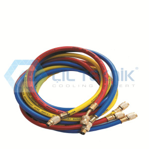 Techsun Gaz Şarj Hortumu 180cm 3lü Takım R410a