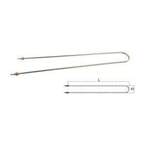 Teknik Isısan  Benmari Rezistansı U Düz Çıkış 35 * 10 cm. 1000 Watt 230 Volt Teknik Isısan R1070