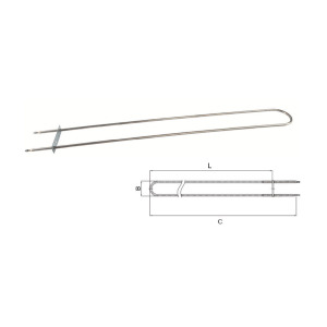 Teknik Isısan  Empero Pizza Fırın Rezistansı 96 cm. 1250 Watt 230 Volt Flanşlı U BükümTeknik Isısan R2031